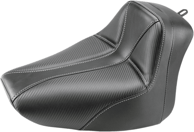 SADDLEMEN 0802-1304 Dominator Solo Seat - w/o Backrest - Black w/ Gray Stitching - FLS/FXS '00-'06