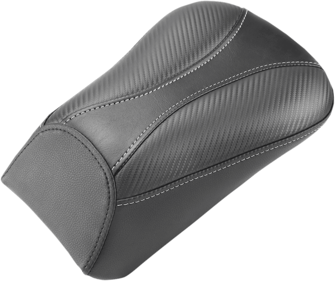 SADDLEMEN 0802-1364 Dominator Pillion Pad - Standard Reach - Black w/ Gray Stitching - FL/FX '00-'06