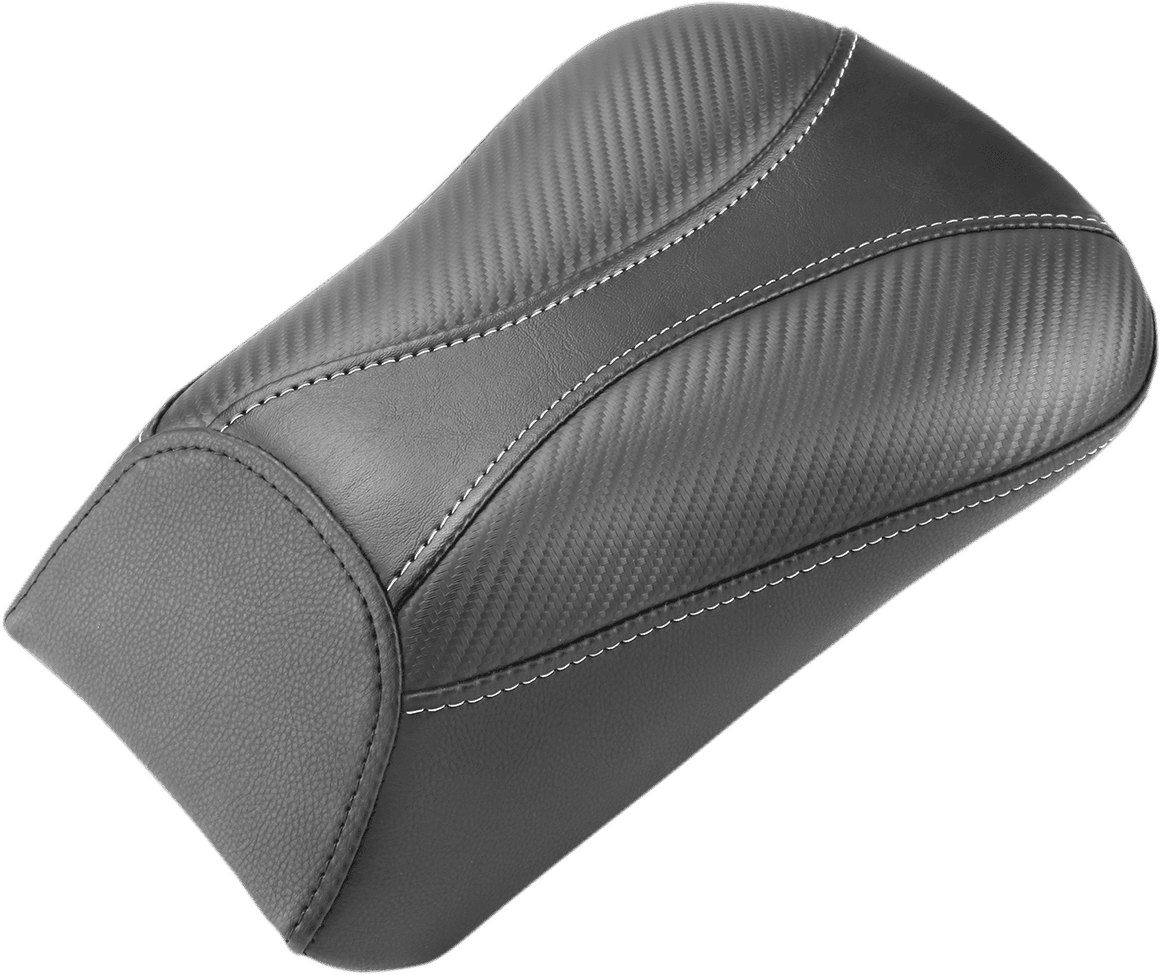 SADDLEMEN 0802-1364 Dominator Pillion Pad - Standard Reach - Black w/ Gray Stitching - FL/FX '00-'06