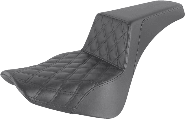 SADDLEMEN 0802-1399 Step-Up Seat - Front Lattice Stitch - Black