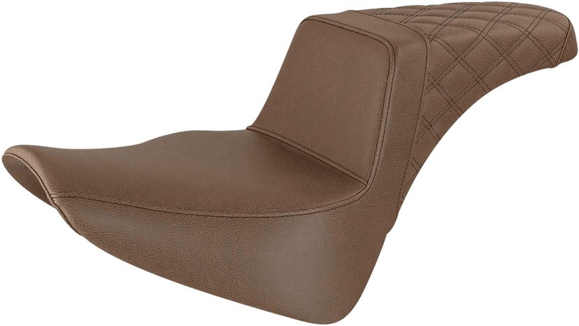 SADDLEMEN 0802-1402 Step-Up Seat - Rear Lattice Stitch - Brown