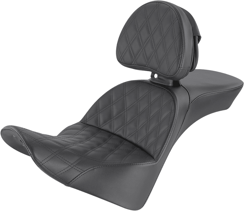SADDLEMEN 0802-1412 Explorer Seat - Lattice Stitched - Backrest - FL '18-'24