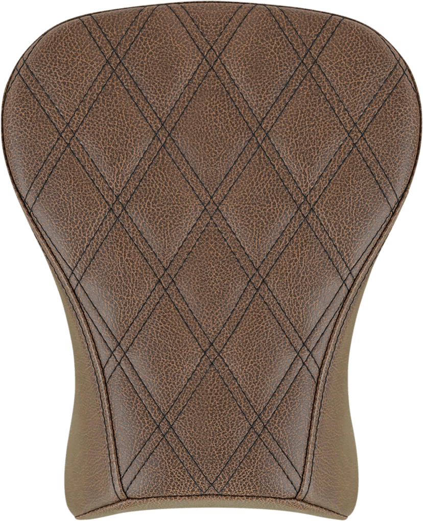 SADDLEMEN 0802-1427 Renegade™ Pillion Pad - Touring - Lattice Stitched - Brown - FLSB/FXLR '18-'24