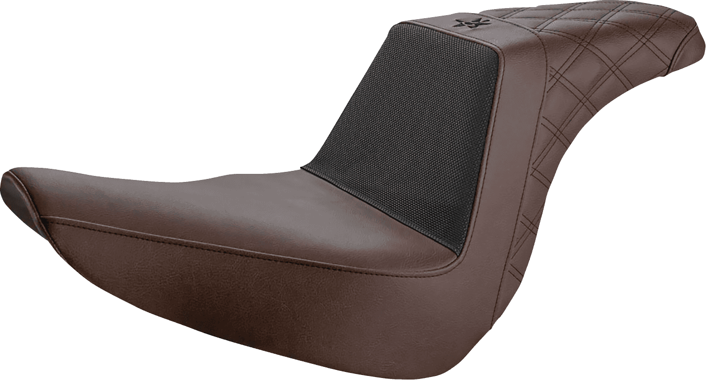 SADDLEMEN 0802-1443 Unknown Industries Seat - Front Carbon Fiber/Black Gripper Lumbar/Rear Lattice - FL/FX '18-'23