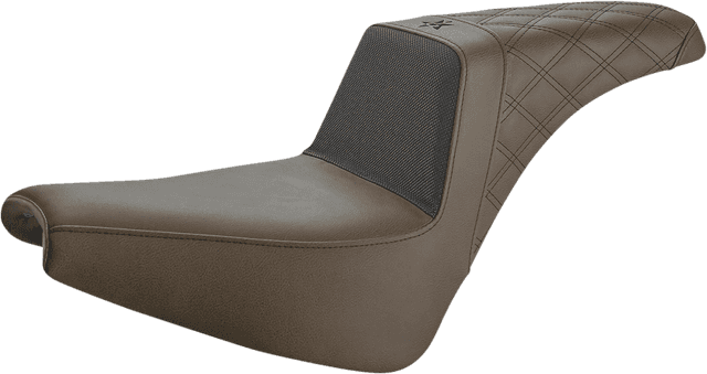 SADDLEMEN 0802-1444 Unknown Industries Seat - Front Carbon Fiber/Black Gripper Lumbar/Rear Lattice Stitch - FX '18-'23 — image 2 of 2