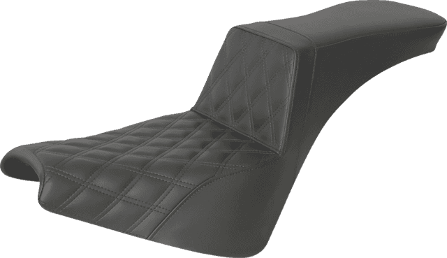 SADDLEMEN 0802-1457 Step-Up Seat - Front Lattice Stitch - Black