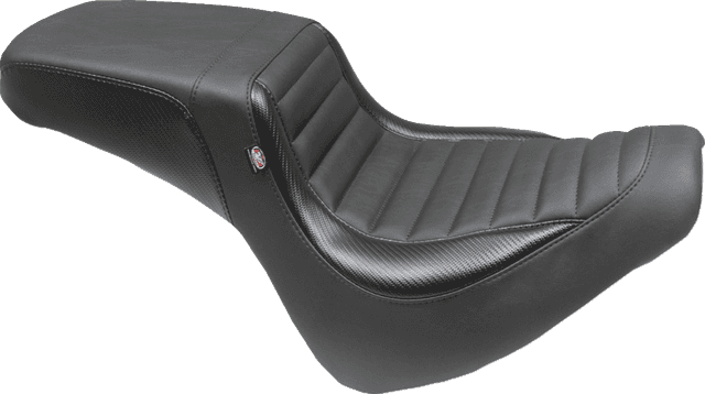 MUSTANG 0802-1506 Squareback Seat - Black - Tuck-n-Roll - Fat Bob '18-'23 — image 1 of 2