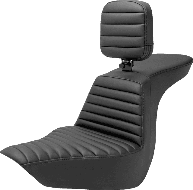SADDLEMEN 0802-1524 Tour Step-Up Seat - Rider Backrest - Tuck-n-Roll - FLSB/FXLR '18-'24