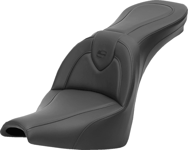 SADDLEMEN 0802-1563 Roadsofa™ Seat - without Backrest - Black/Black Stitching - FXBB/FXST '18-'24