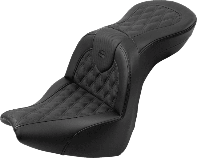 SADDLEMEN 0802-1623 Roadsofa™ Seat - with Backrest - Lattice Stitch - FXBR/S '18-'20 — image 2 of 5