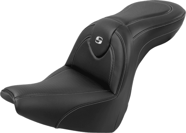 SADDLEMEN 0802-1625 Roadsofa™ Seat - with Backrest - Carbon Fiber - FXBR/S '18-'20 — image 2 of 5