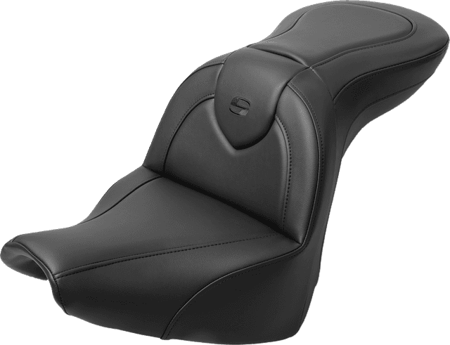 SADDLEMEN 0802-1627 RoadSofa™ Seat - with Backrest - Black Stitch - FXBR/S '18-'20 — image 2 of 5