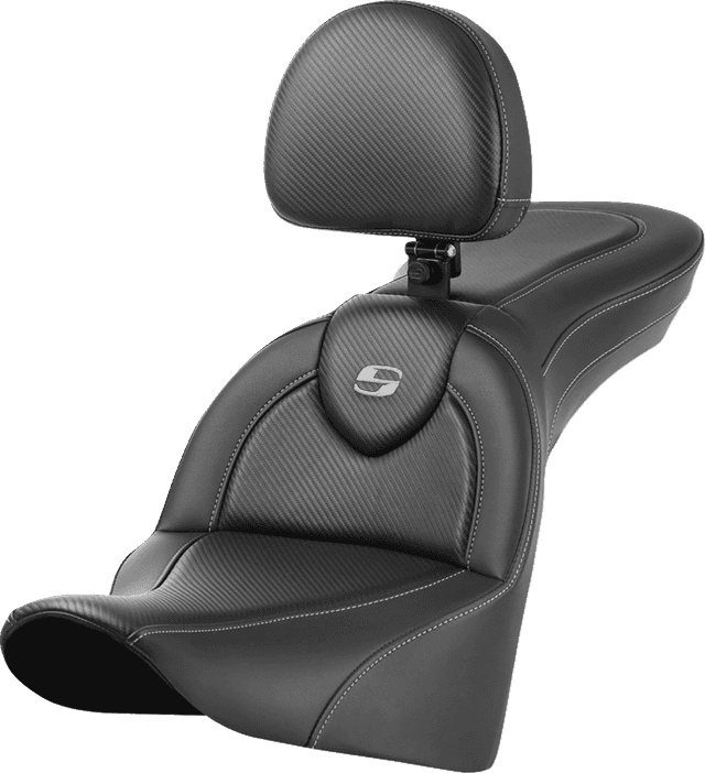 SADDLEMEN 0802-1631 Roadsofa™ Carbon Fiber Seat - With Backrest - FL '18-'24