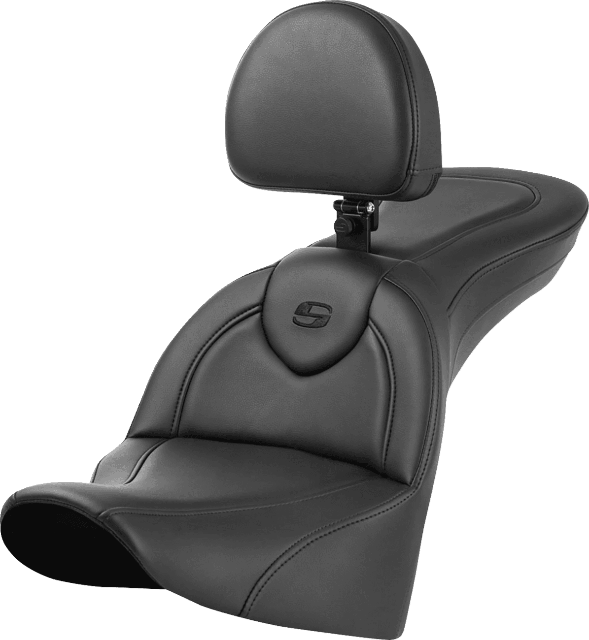 SADDLEMEN 0802-1633 Roadsofa™ Seat - with Backrest - Plain - FL '18-'24