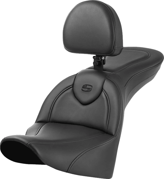 SADDLEMEN 0802-1633 Roadsofa™ Seat - with Backrest - Plain - FL '18-'24