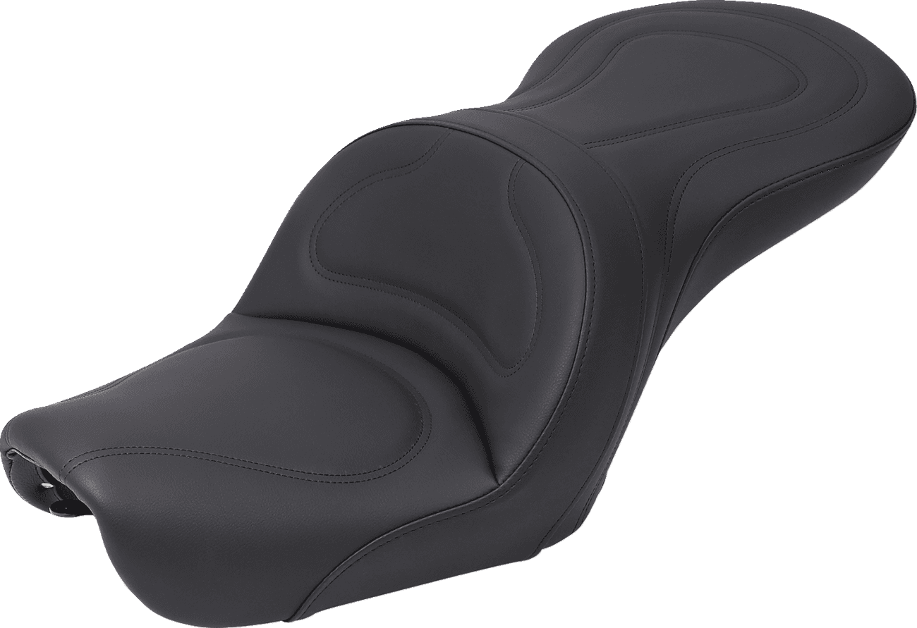 SADDLEMEN 0803-0131 Seat - Explorer™ - Without Backrest - Stitched - Black - FXD '04-'05