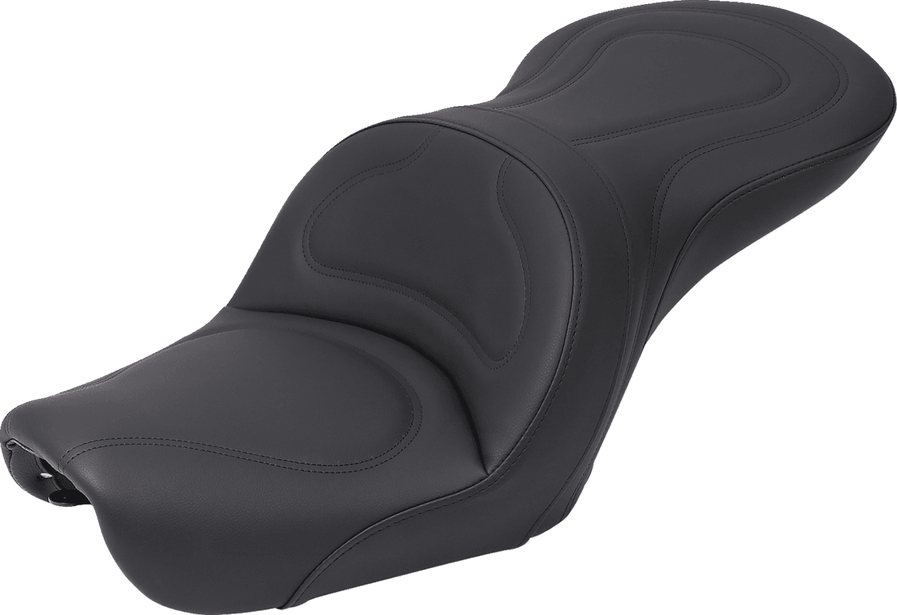 SADDLEMEN 0803-0131 Seat - Explorer™ - Without Backrest - Stitched - Black - FXD '04-'05