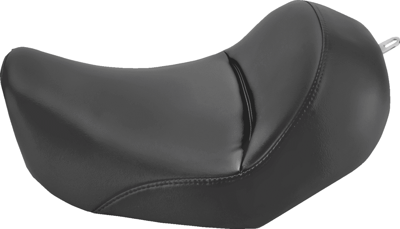 SADDLEMEN 0803-0347 Heels Down Solo Seat - Without Backrest - Plain - Black - Dyna