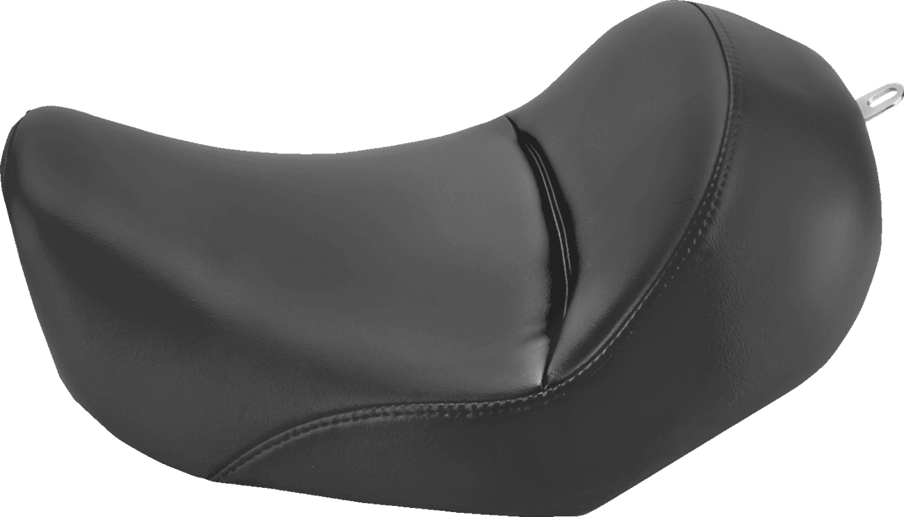 SADDLEMEN 0803-0347 Heels Down Solo Seat - Without Backrest - Plain - Black - Dyna