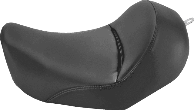 SADDLEMEN 0803-0347 Heels Down Solo Seat - Without Backrest - Plain - Black - Dyna