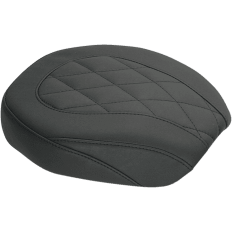 MUSTANG 0803-0396 Wide Tripper Rear Seat - Diamond - Black - Dyna '06-'17 — image 1 of 2