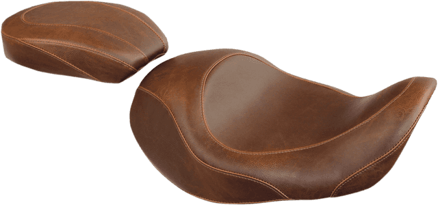 MUSTANG 0803-0400 Forward Wide Tripper Solo Seat - Plain - Brown - Dyna '06-'17 — image 2 of 2