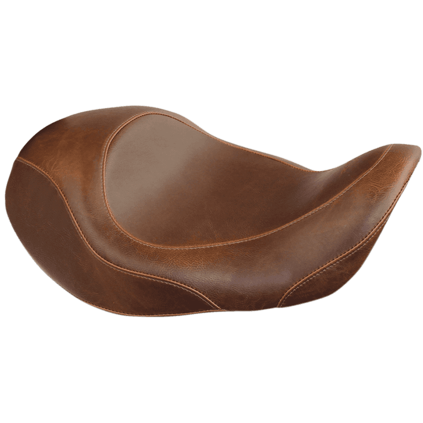 MUSTANG 0803-0400 Forward Wide Tripper Solo Seat - Plain - Brown - Dyna '06-'17