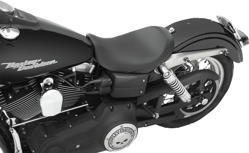SADDLEMEN 0803-0429 S3 Super Slammed Seat - Solo - Black - Dyna '06-'17 — image 4 of 4