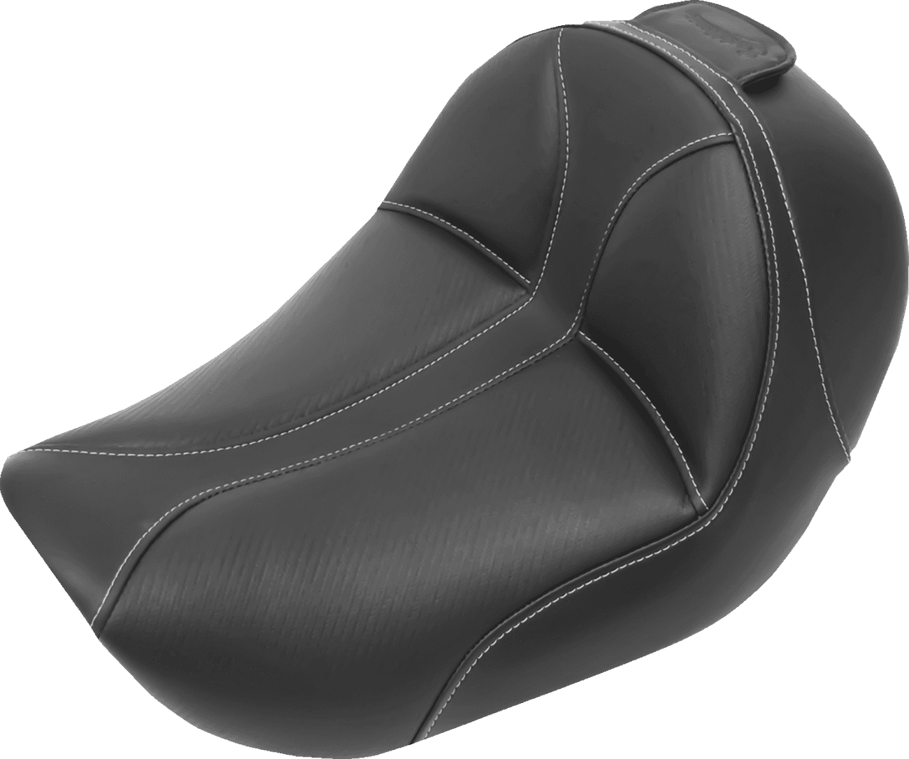 SADDLEMEN 0803-0431 Dominator Solo Seat - w/o Backrest - Black w/ Gray Stitching - FL/FX '06-'17