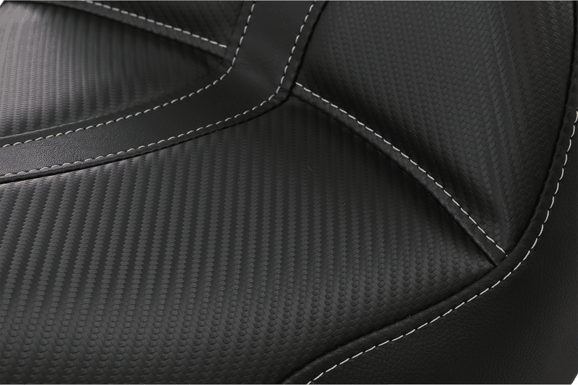 SADDLEMEN 0803-0431 Dominator Solo Seat - w/o Backrest - Black w/ Gray Stitching - FL/FX '06-'17 — image 2 of 4