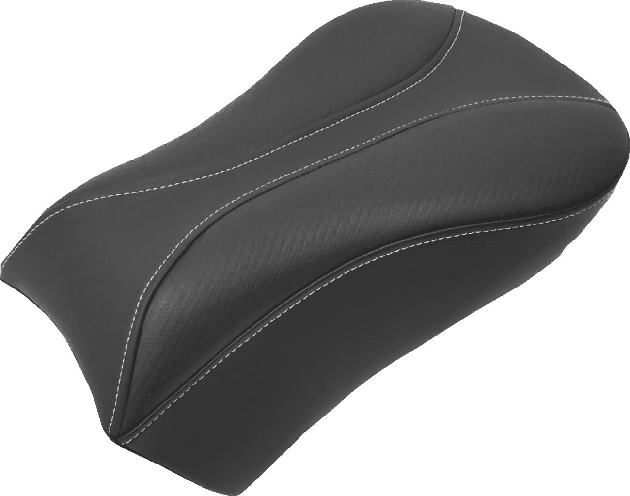 SADDLEMEN 0803-0432 Dominator Pillion Pad - Standard Reach - Black w/ Gray Stitching - FL/FX '06-'17