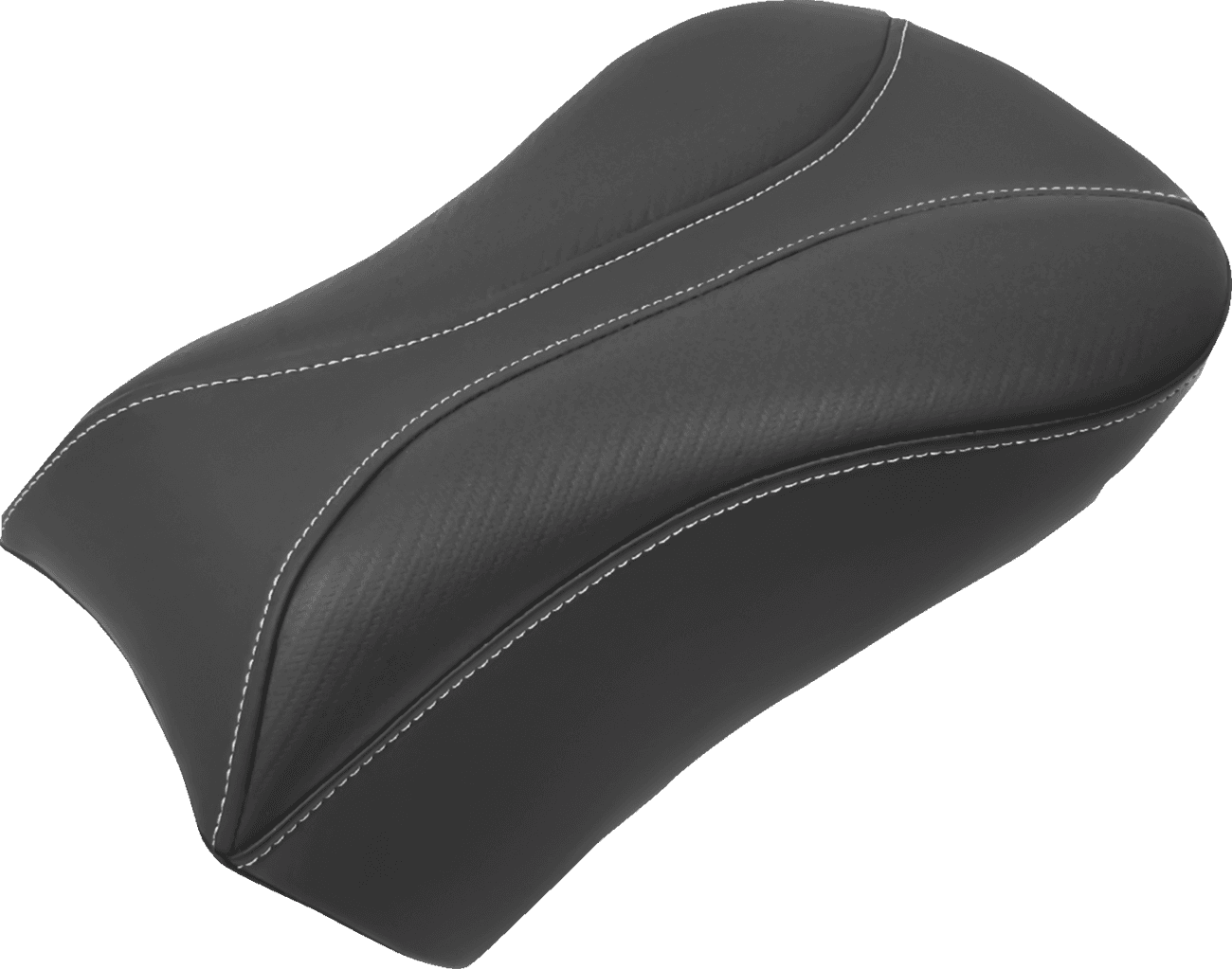 SADDLEMEN 0803-0432 Dominator Pillion Pad - Standard Reach - Black w/ Gray Stitching - FL/FX '06-'17