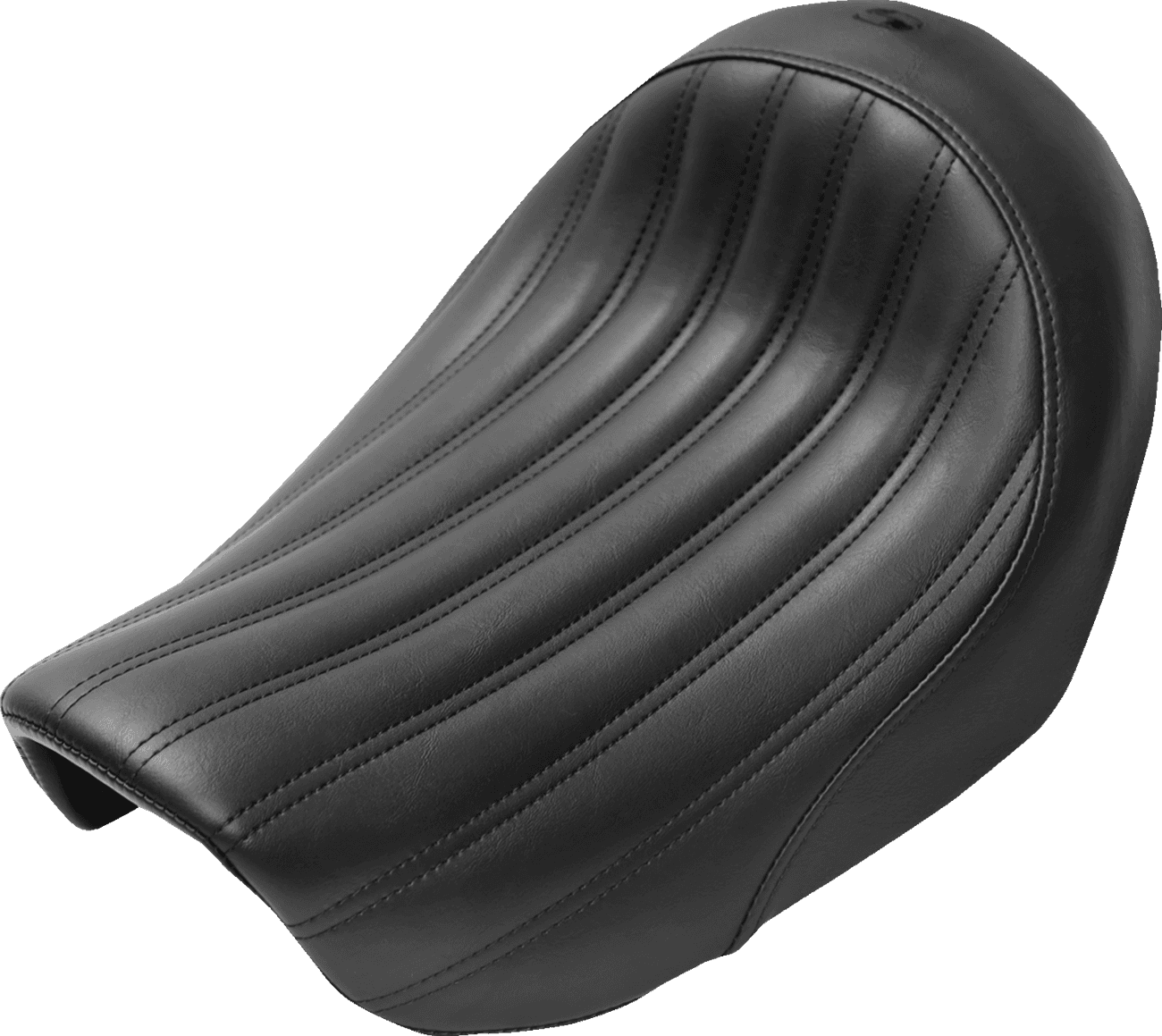 SADDLEMEN 0803-0439 Knuckle Solo Seat - Ribbed - Black - FL/FX '06-'17