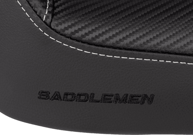 SADDLEMEN 0803-0498 Dominator Solo Seat - w/o Backrest- Black w/ Gray Stitching - FXD/WG '96-'03 — image 2 of 4