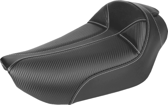SADDLEMEN 0803-0498 Dominator Solo Seat - w/o Backrest- Black w/ Gray Stitching - FXD/WG '96-'03 — image 1 of 4