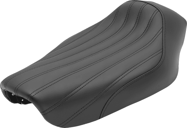 SADDLEMEN 0803-0522 Knuckle Solo Seat - Ribbed - Black - FXD '04-'05 — image 1 of 2