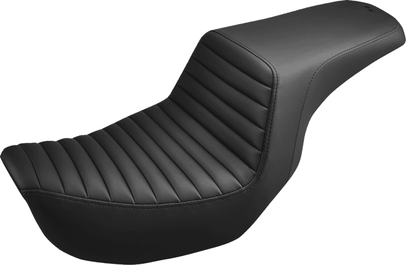 SADDLEMEN 0803-0527 Step-Up Seat - Front Tuck-n-Roll - Black - Dyna