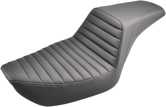 SADDLEMEN 0803-0531 Step-Up Seat - Front Tuck-n-Roll - Black - Dyna