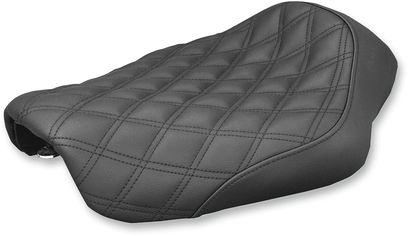 SADDLEMEN 0803-0551 Renegade™ Solo Seat - Lattice Stitched - Black - Dyna '04-'05