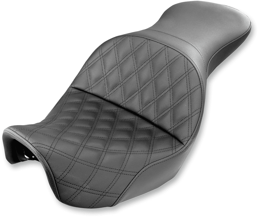 SADDLEMEN 0803-0554 Explorer Seat - Lattice Stitched - Dyna '06-'17