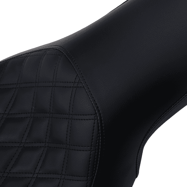 SADDLEMEN 0803-0634 Profiler Seat - Front Lattice/Rear Smooth - Black - FL/FX '06-'17 — image 2 of 2