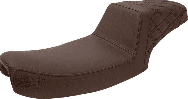 SADDLEMEN 0803-0662 Step-Up Seat - Rear Lattice Stitch - Brown