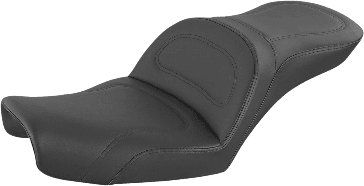 SADDLEMEN 0803-0678 Explorer Seat - No Backrest - Stitched - Black - Dyna
