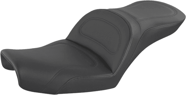 SADDLEMEN 0803-0678 Explorer Seat - No Backrest - Stitched - Black - Dyna
