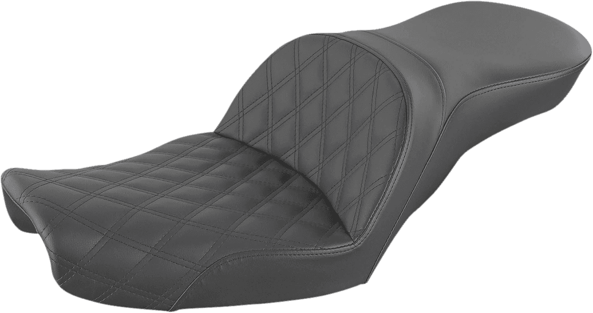 SADDLEMEN 0803-0679 Explorer Seat - Lattice Stitched - Dyna '96-'03