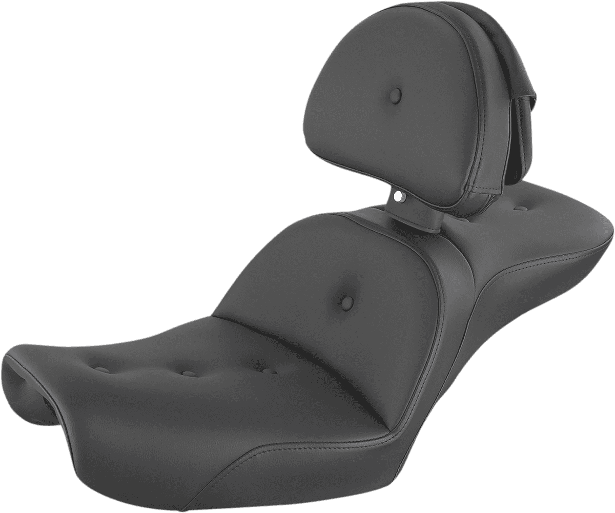 SADDLEMEN 0803-0683 Explorer RoadSofa™ Seat - with Backrest - FXD '96-'03