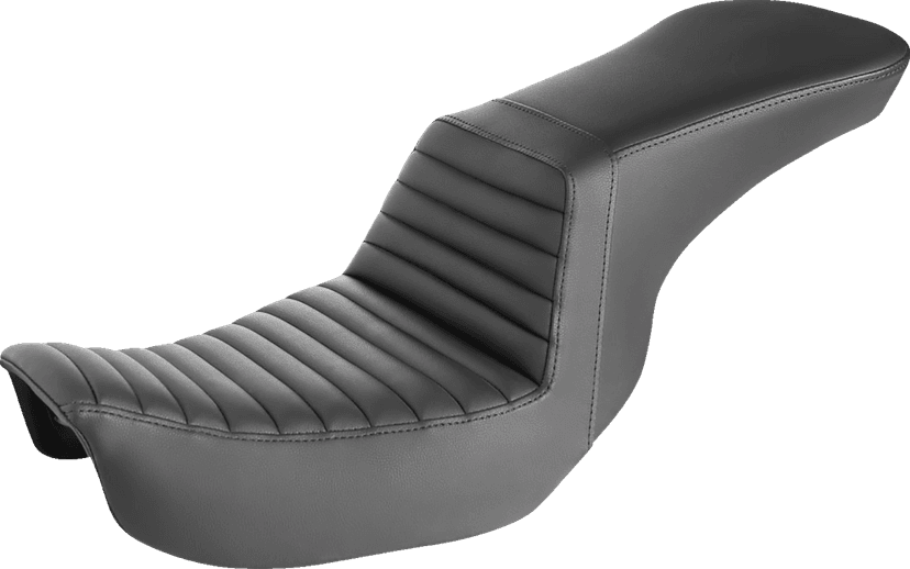 SADDLEMEN 0803-0692 Step-Up Seat - Front Tuck-n-Roll - Black - Dyna