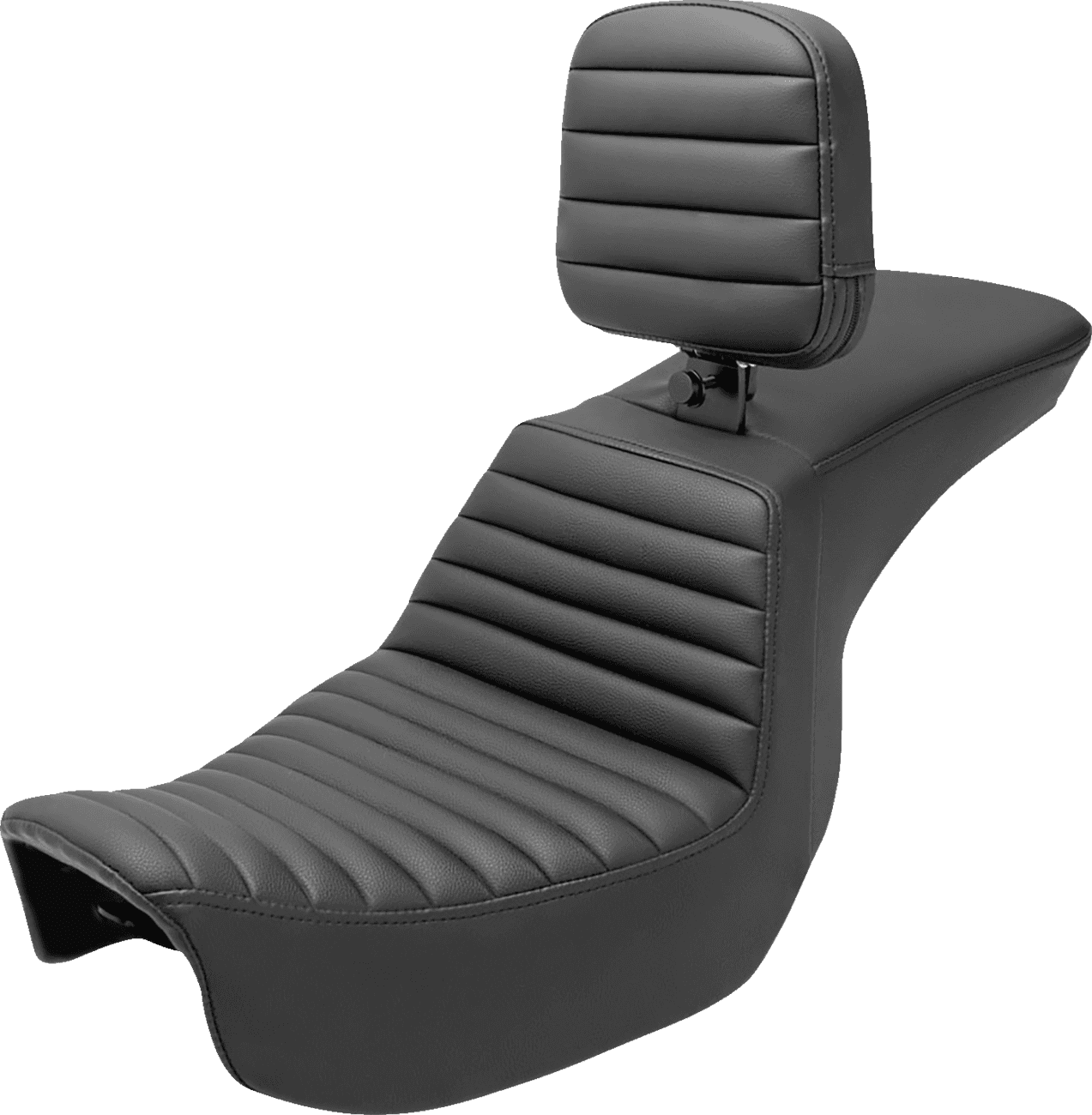 SADDLEMEN 0803-0697 Tour Step-Up Seat - Rider Backrest - Tuck-n-Roll - Dyna '06-'17