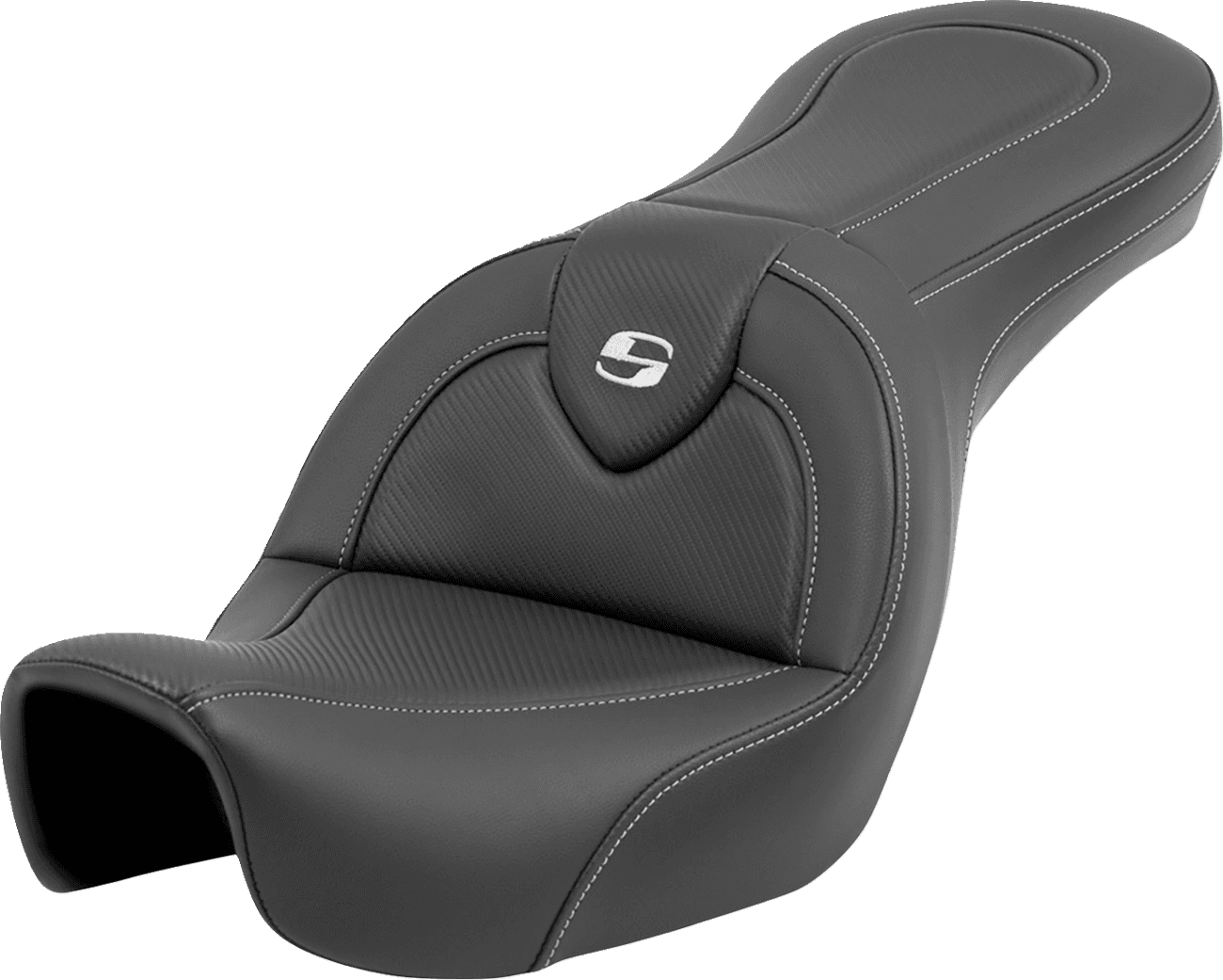 SADDLEMEN 0803-0707 Roadsofa™ Seat - Carbon Fiber - without Backrest - FXD '06-'17