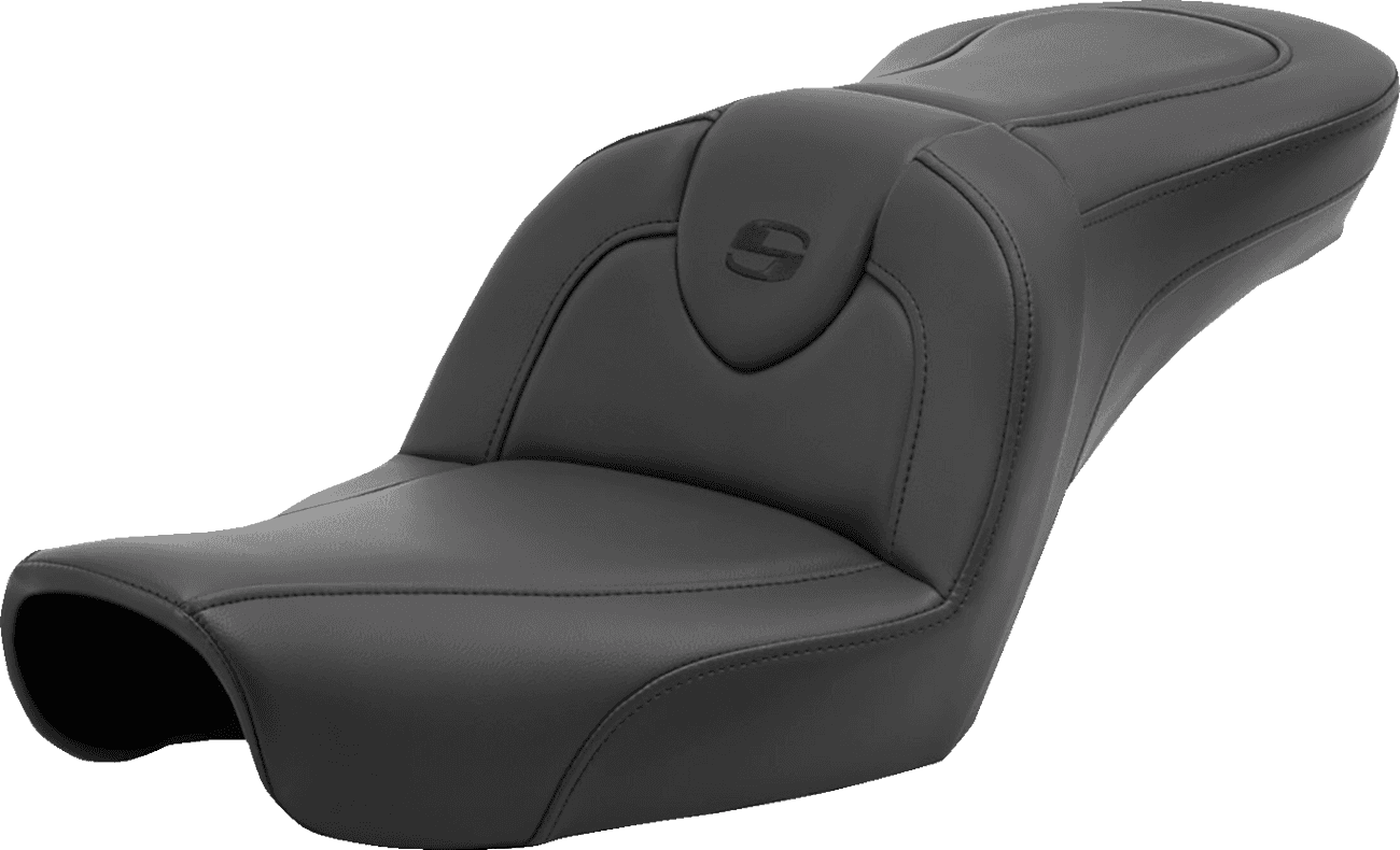 SADDLEMEN 0803-0715 Roadsofa™ Seat - without Backrest - Black/Black Stitching - FXD '96-'03